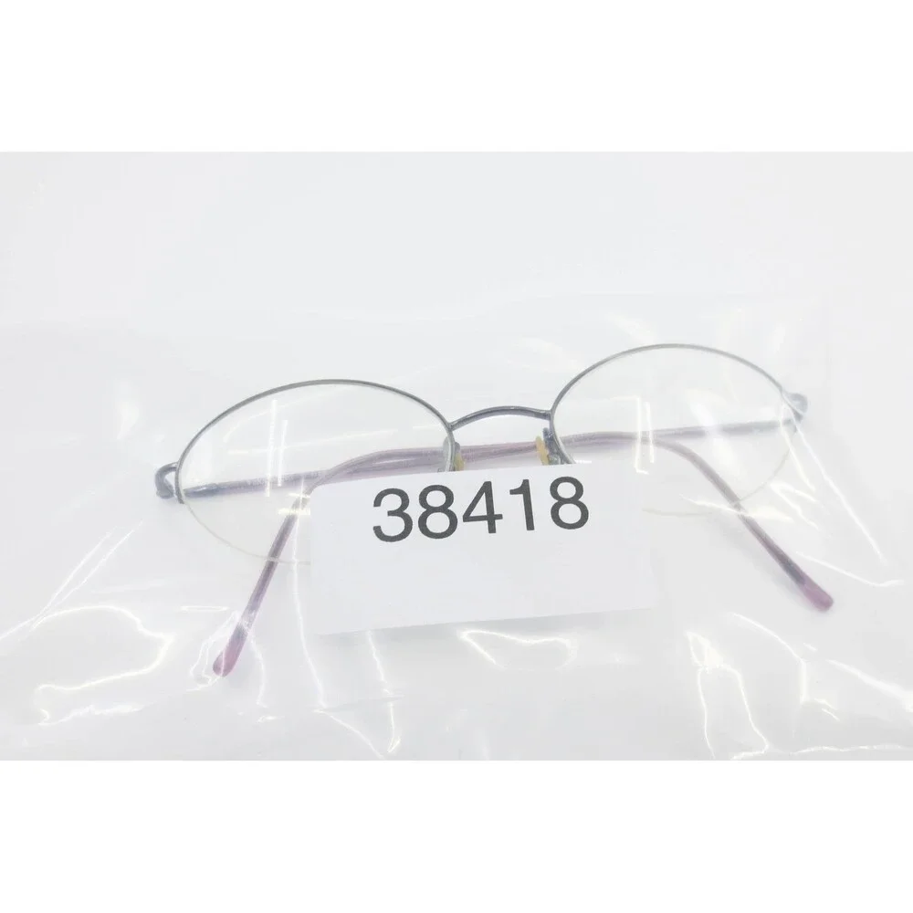 Vera Wang V31 GM Eyeglasses Oval Semi-Rimless Gunmetal Purple Frames 48-19-137
